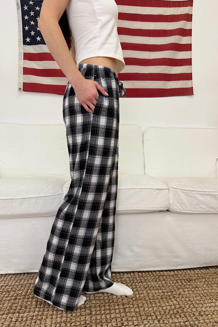 Pantalon écossais Noelia (Ne pas activer) OK | Black and White Plaid / XS/S