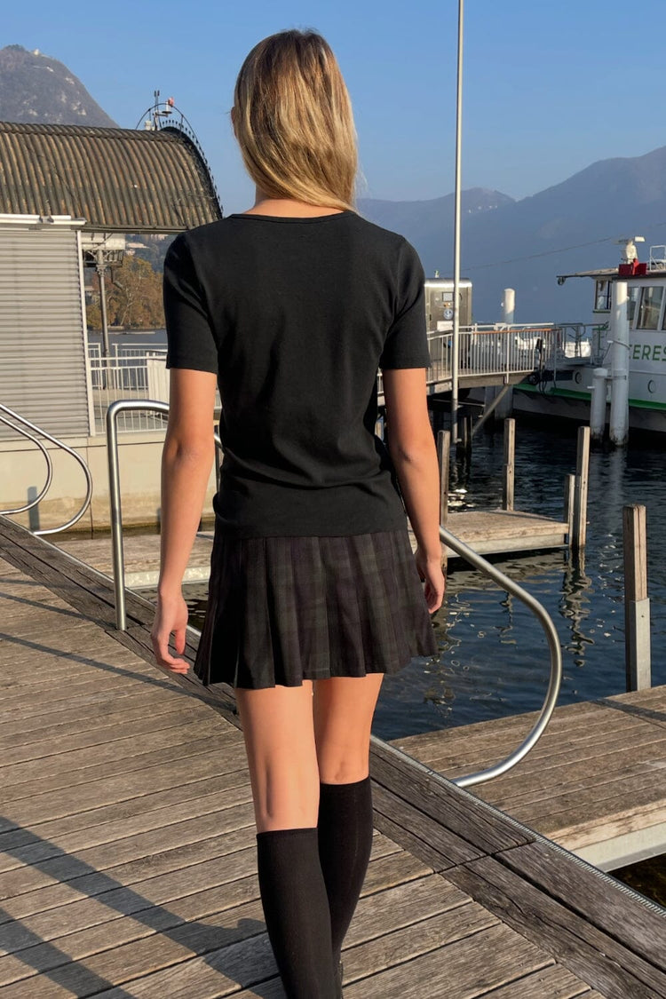 Jupe Sof Plaid à Boucle (Ne pas activer) OK | Navy Blue And Dark Green Plaid / XS/S
