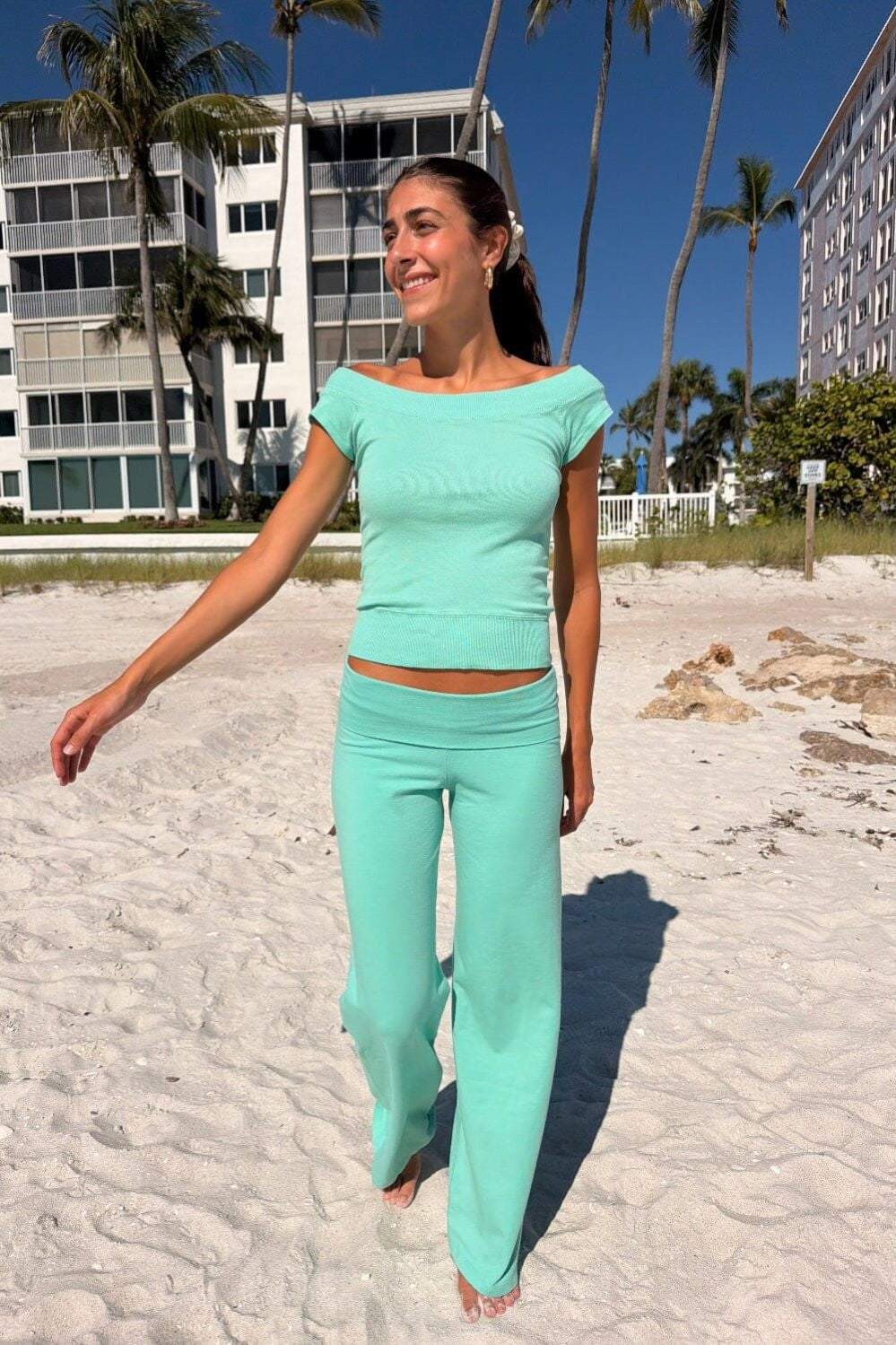 Priscilla Pants | Seafoam Teal / XS/S