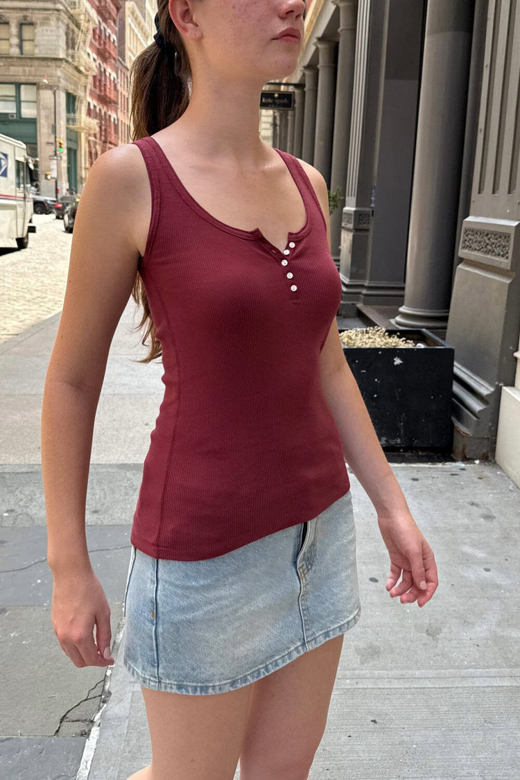 Celia Tank | Burgundy / XS/S