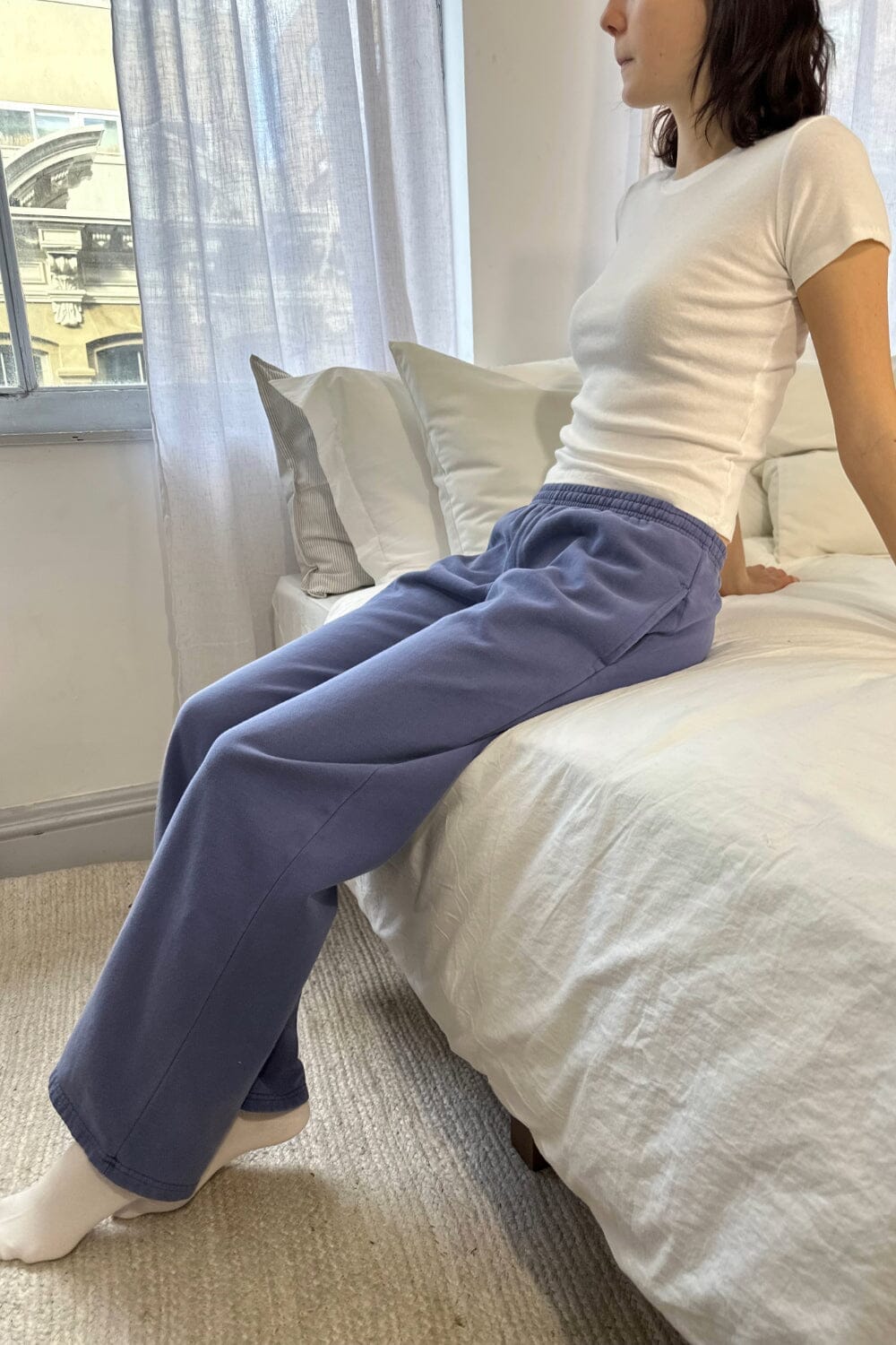 Anastasia Tie Sweatpants | Faded Blue / XS/S