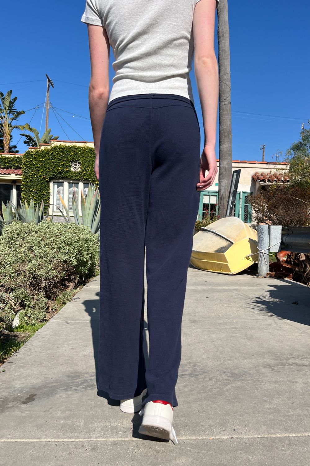 Anastasia Waffle Sweatpants | Navy Blue / S/M