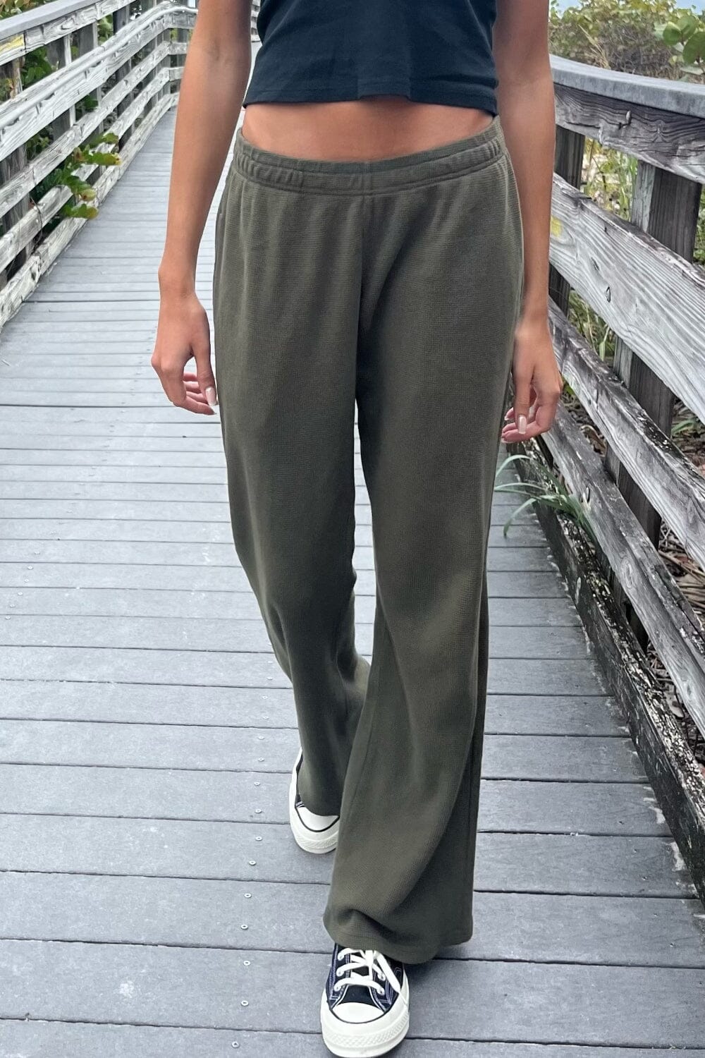 Anastasia Thermal Sweatpants | Olive Green / S/M