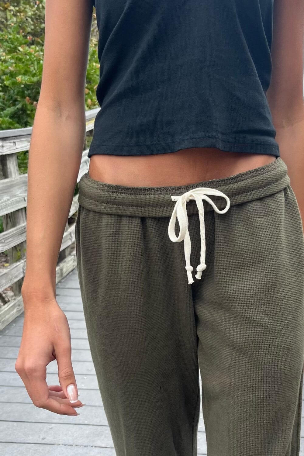 Anastasia Thermal Sweatpants | Olive Green / S/M