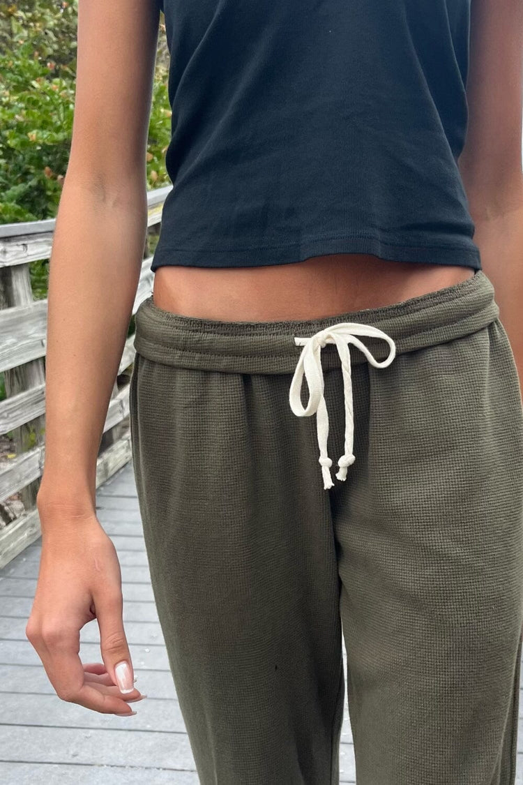 Anastasia Thermal Sweatpants | Olive Green / S/M