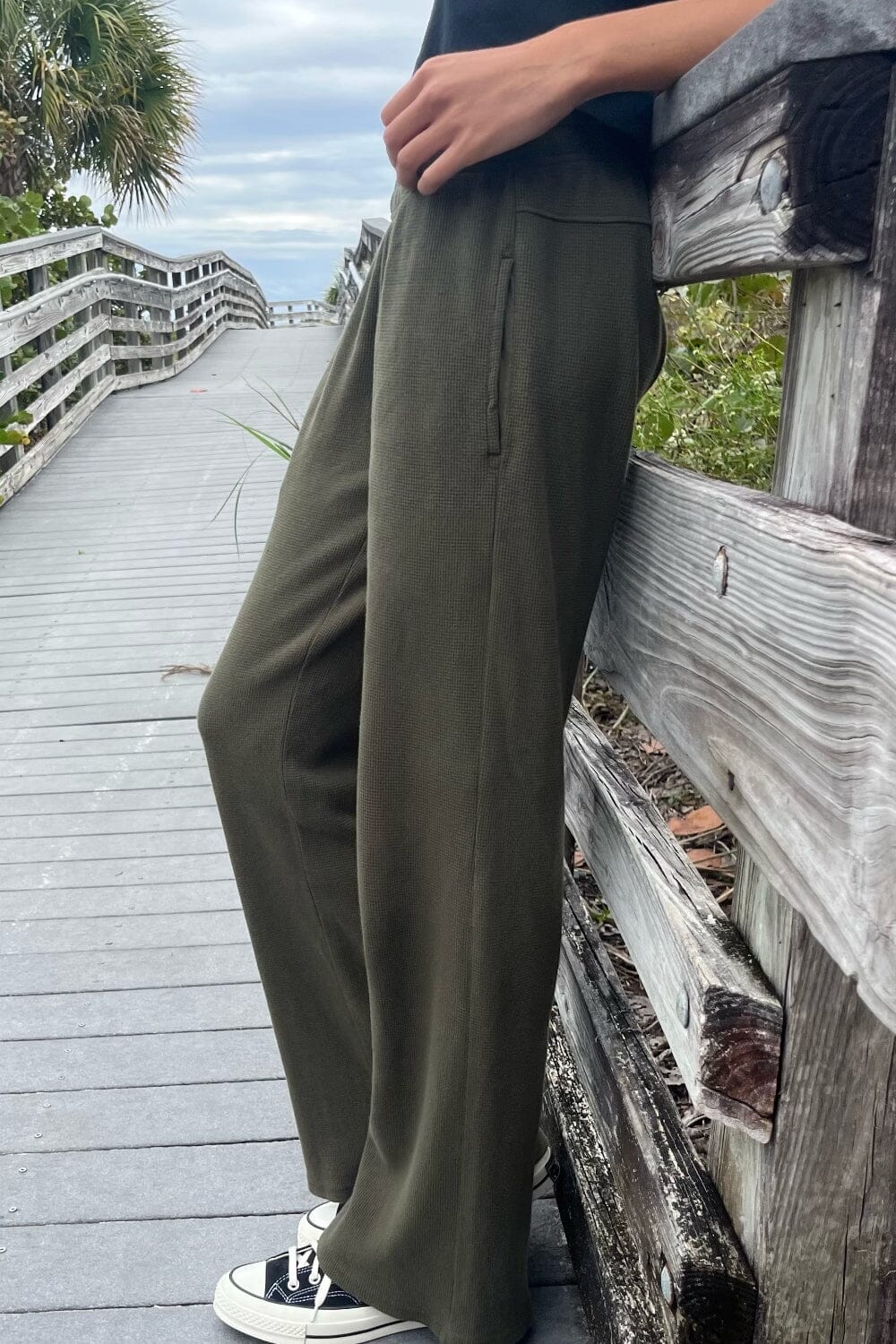 Anastasia Thermal Sweatpants | Olive Green / S/M