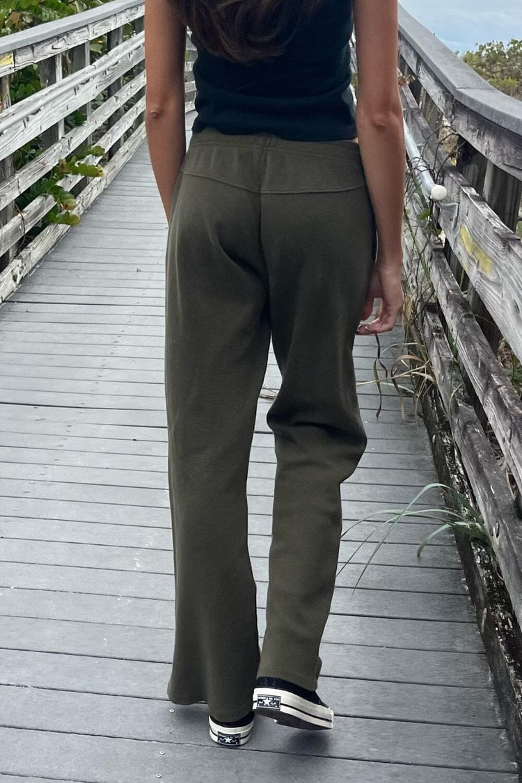 Anastasia Thermal Sweatpants | Olive Green / S/M