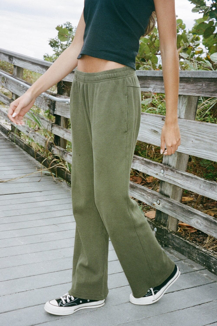 Anastasia Thermal Sweatpants | Olive Green / S/M