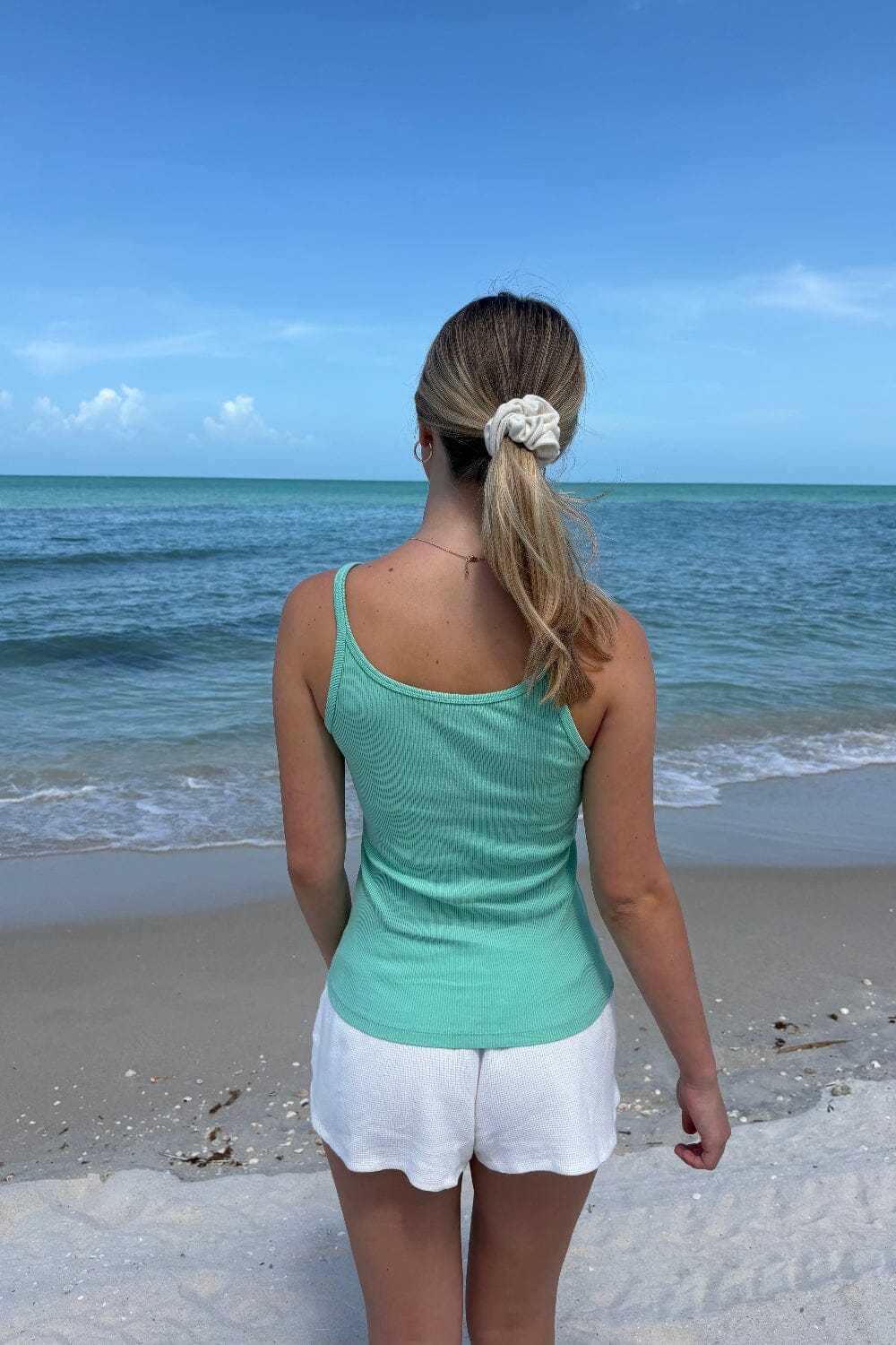 Beyonca Long Tank | Seafoam Teal / XS/S