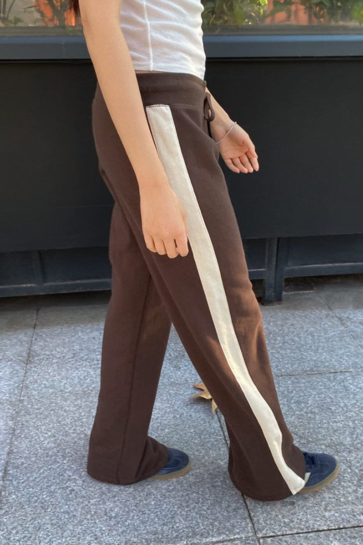 Hilary Striped Yoga Pants | Brown / XS/S