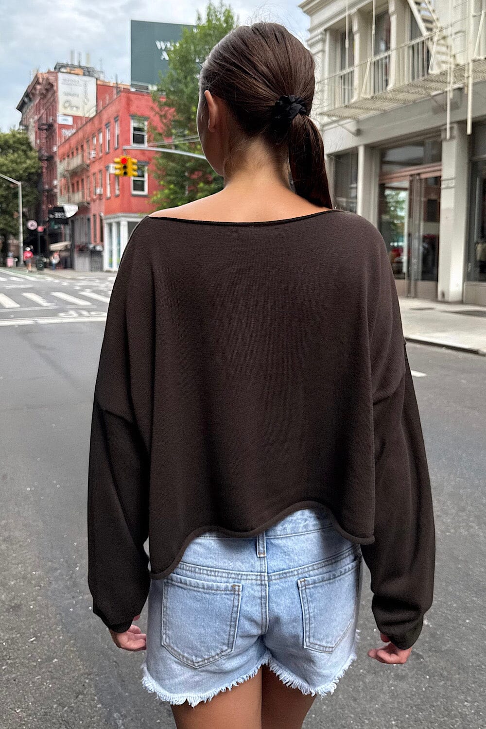 Cameron Cropped Sweater | Mocha / Cropped Fit