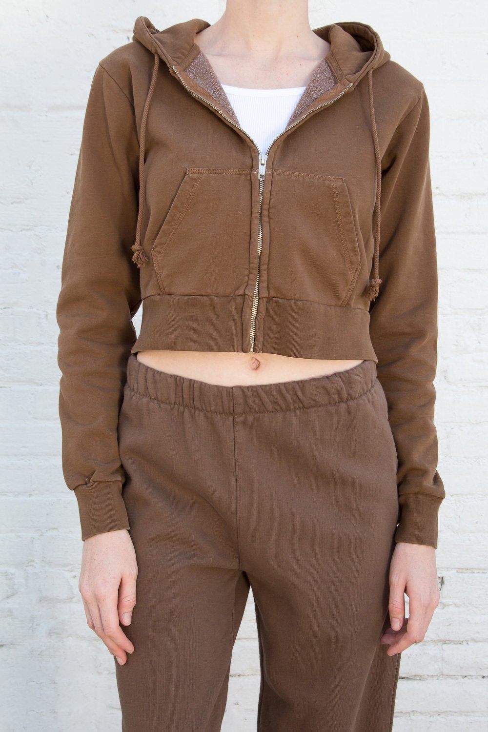 Sweat à capuche en cristal | Brown / S