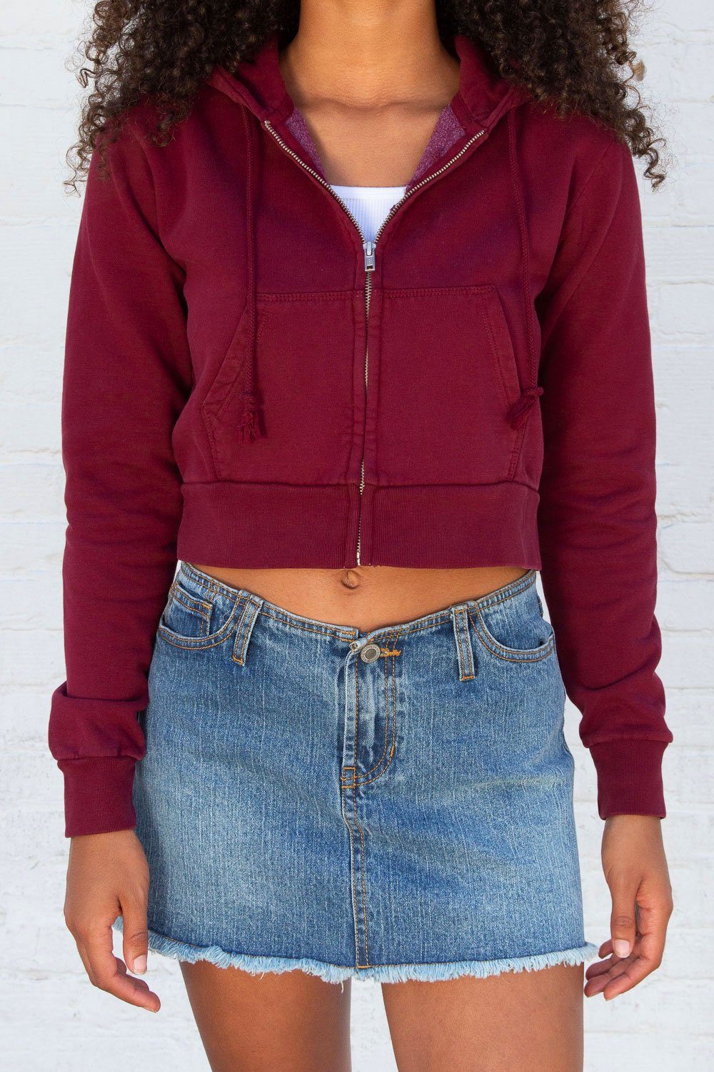 Sweat à capuche en cristal | Burgundy / S