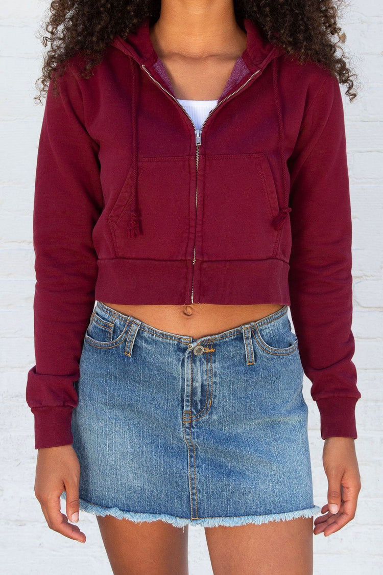 Sweat à capuche en cristal | Burgundy / S