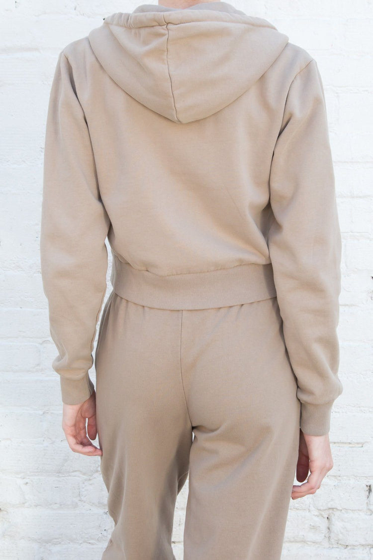 Sweat à capuche en cristal | Tan / S