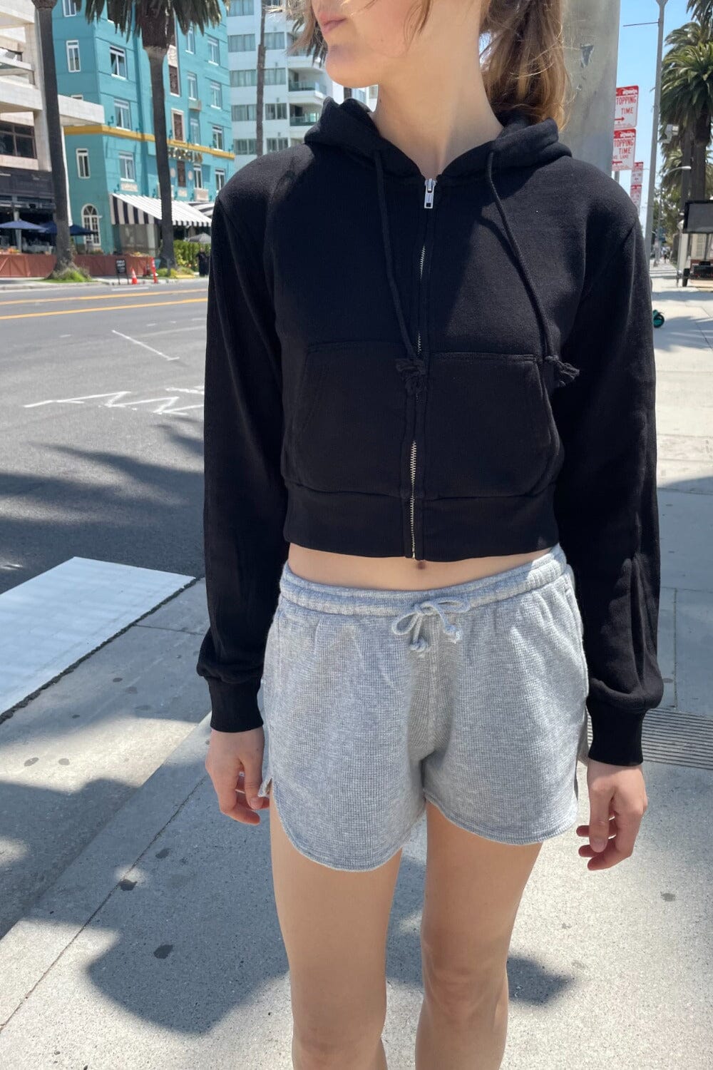 Sweat à capuche en cristal | Black / S