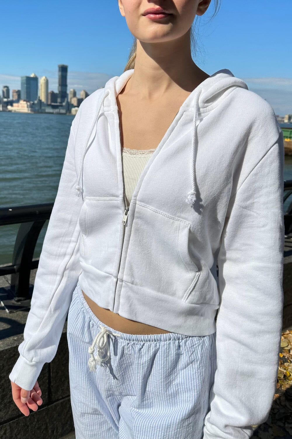 Sweat à capuche en cristal | White / S