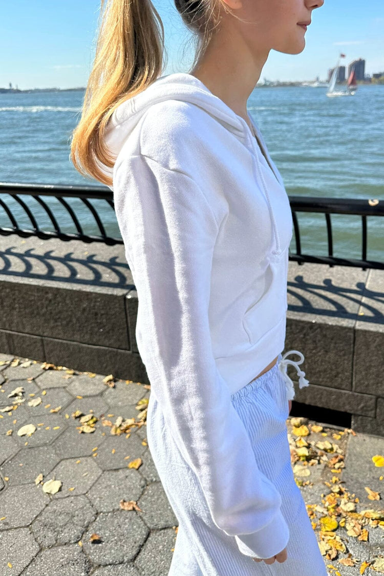 Sweat à capuche en cristal | White / S