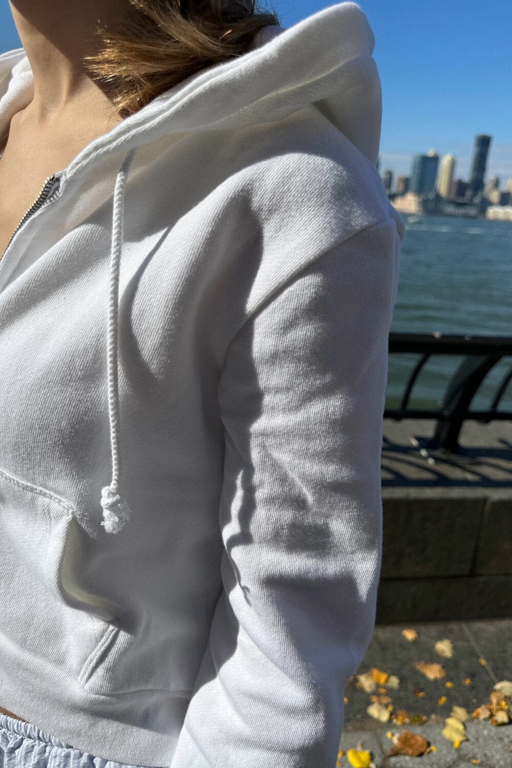 Sweat à capuche en cristal | White / S