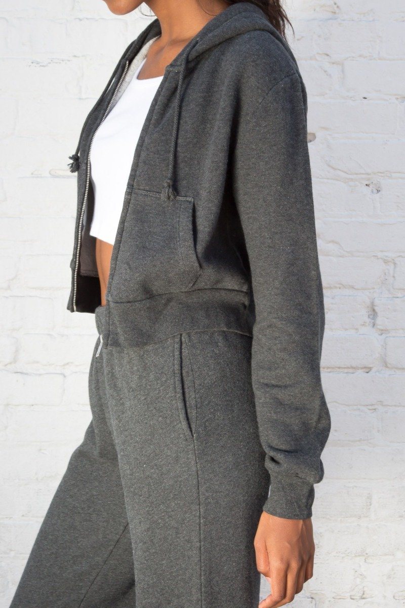 Sweat à capuche en cristal | Dark Heather Grey / S