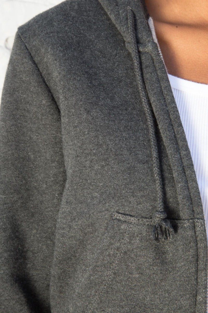 Sweat à capuche en cristal | Dark Heather Grey / S