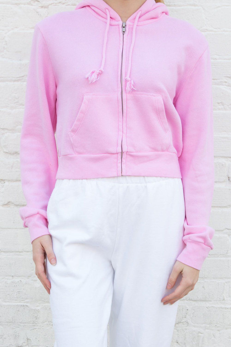 Sweat à capuche en cristal | Bubblegum Pink / S