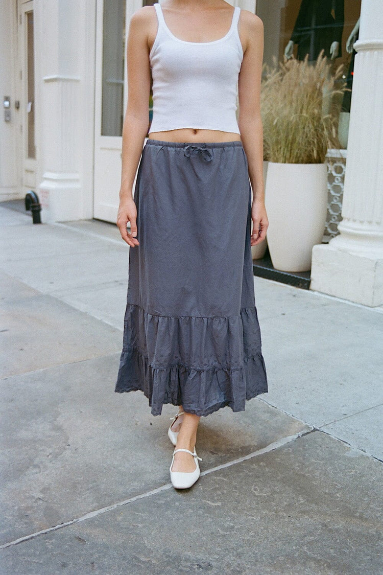 Olive Skirt | Faded Blue / XS/S