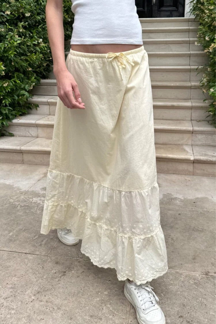 Olive Skirt | Pastel Yellow / XS/S