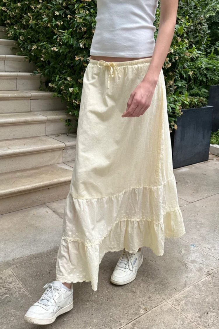 Olive Skirt | Pastel Yellow / XS/S