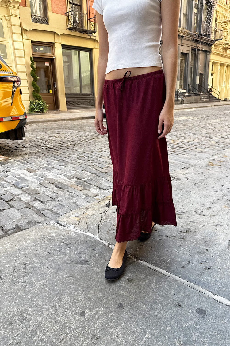 Olive Skirt | Burgundy / XS/S