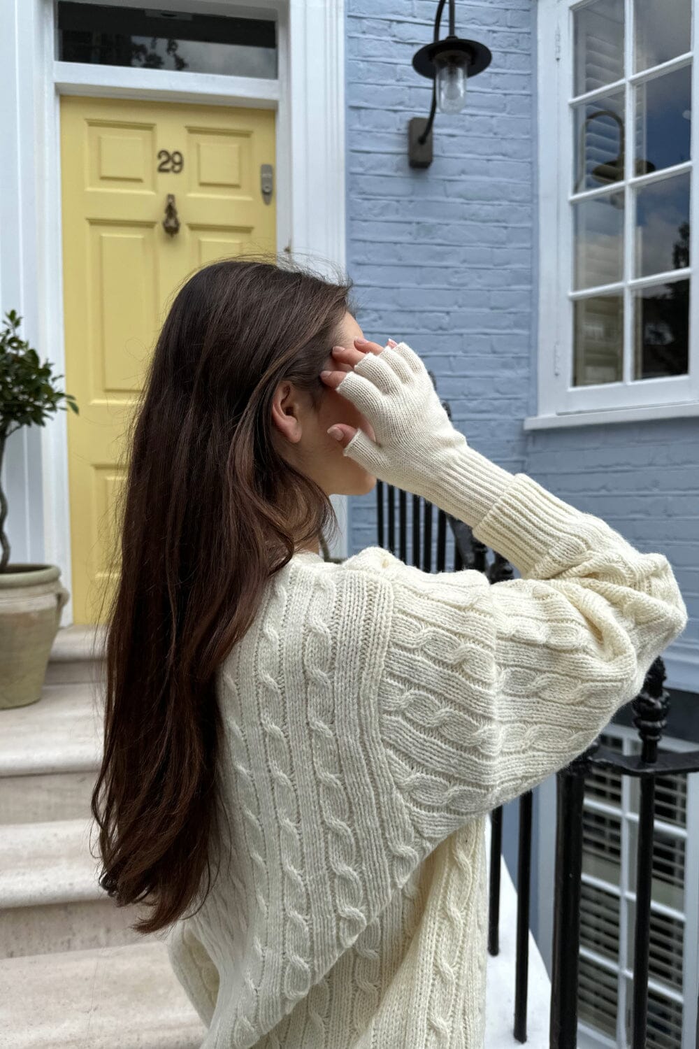 Gants en laine sans doigts (Ne pas activer) OK | Ivory