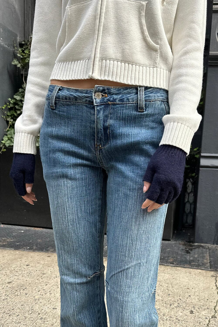 Gants en laine sans doigts (Ne pas activer) OK | Navy Blue