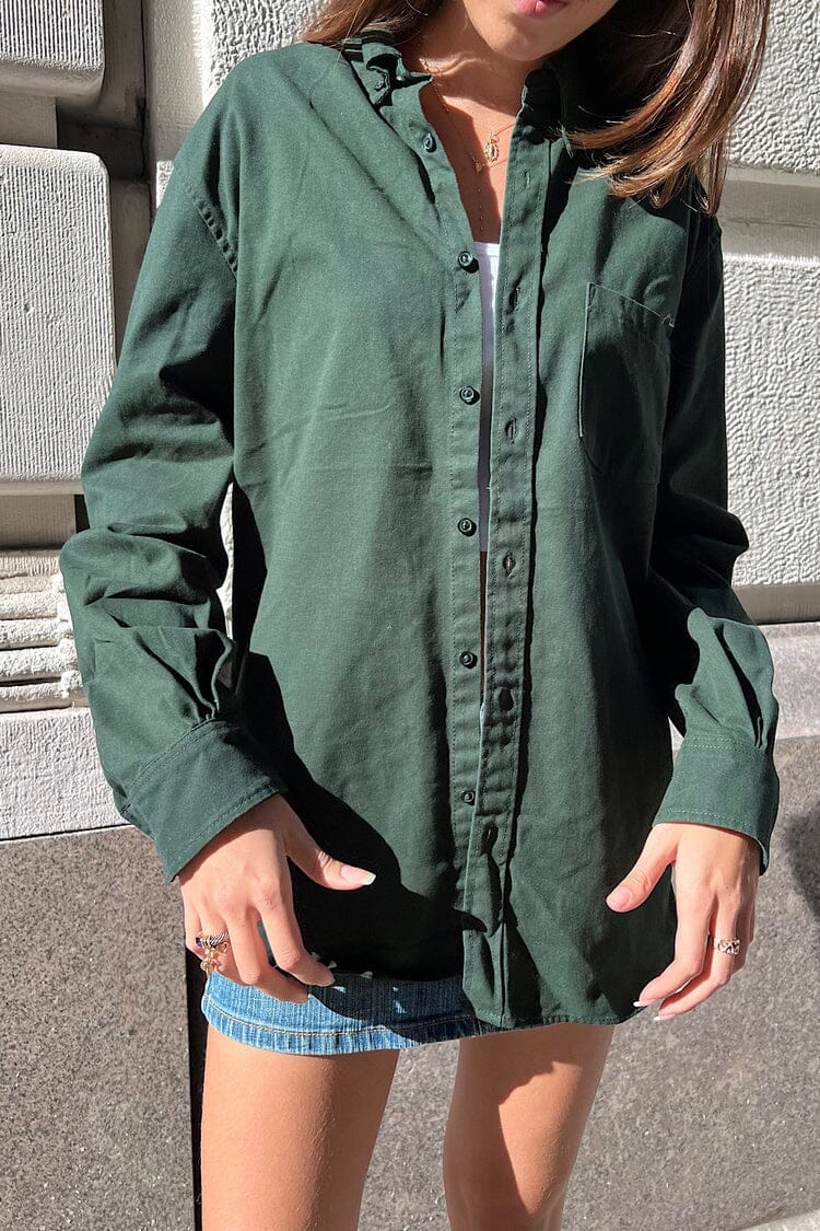 Stephanie Cargo Jacket | Dark Green / Oversized Fit