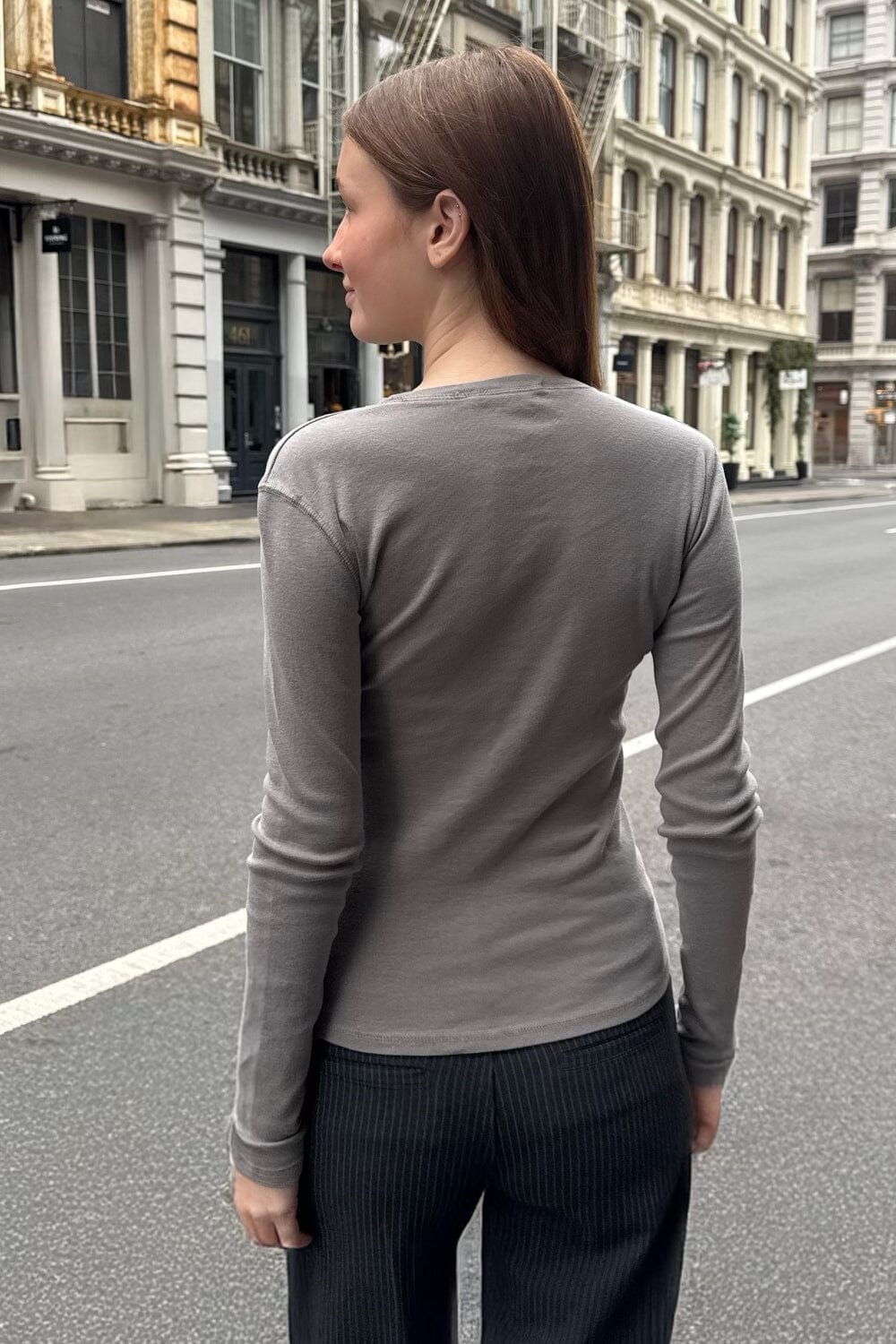 Haut Ainsley | Light Charcoal Grey / XS/S