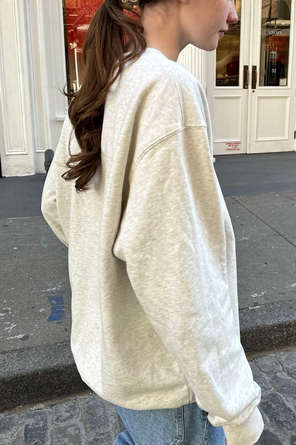 Sweat-shirt Erica | Silver Grey / Oversized Fit