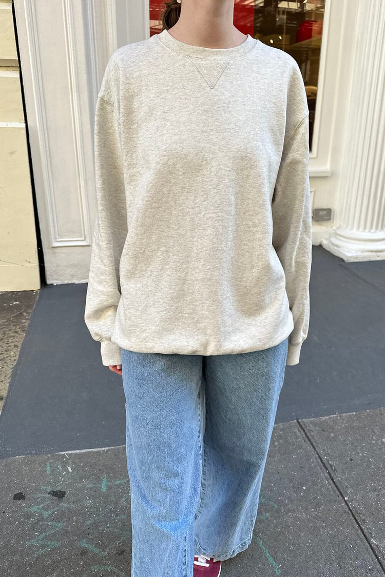 Sweat-shirt Erica | Silver Grey / Oversized Fit