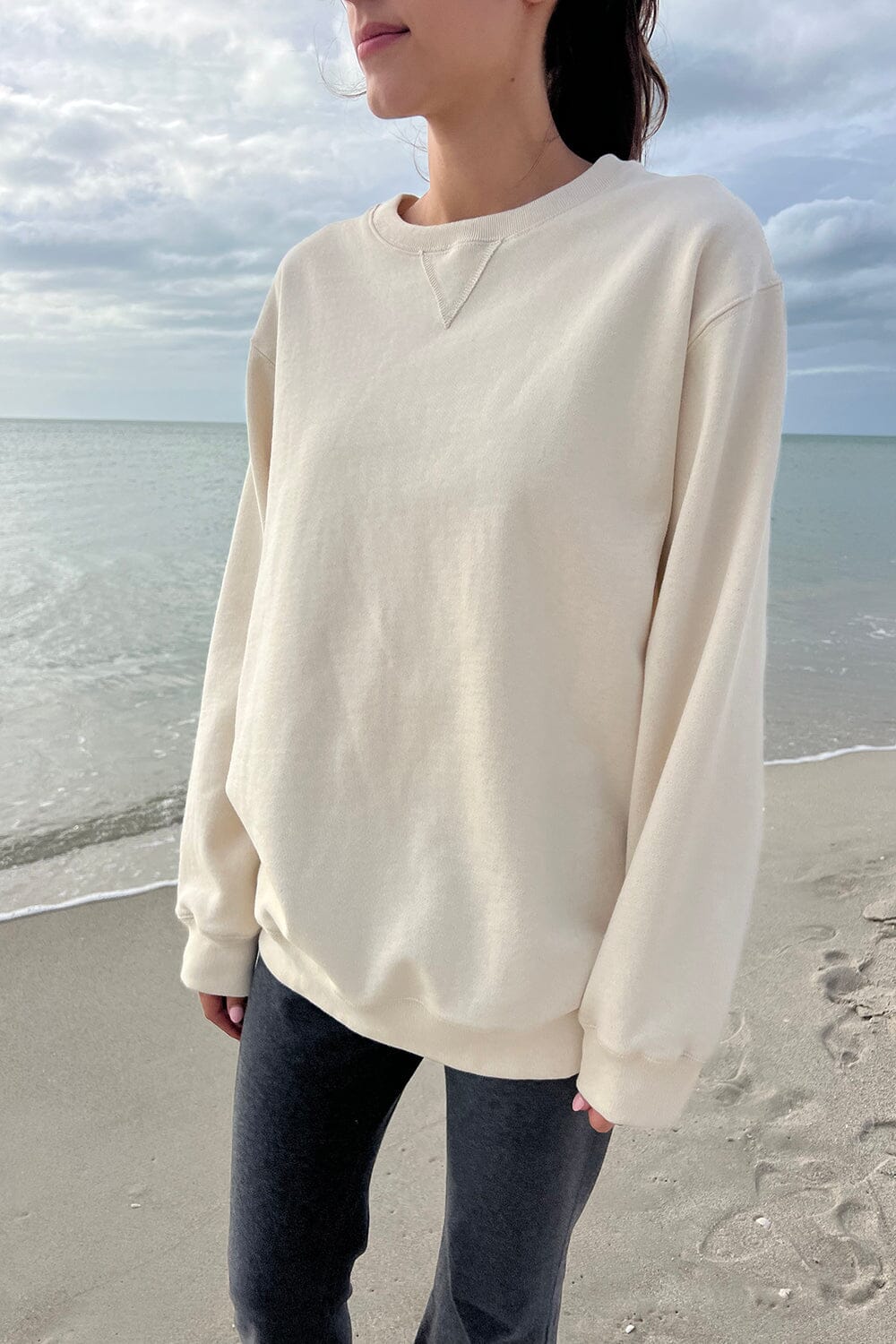 Erica Sweatshirt | Ivory / Oversized Fit