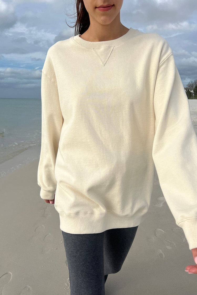 Erica Sweatshirt | Ivory / Oversized Fit
