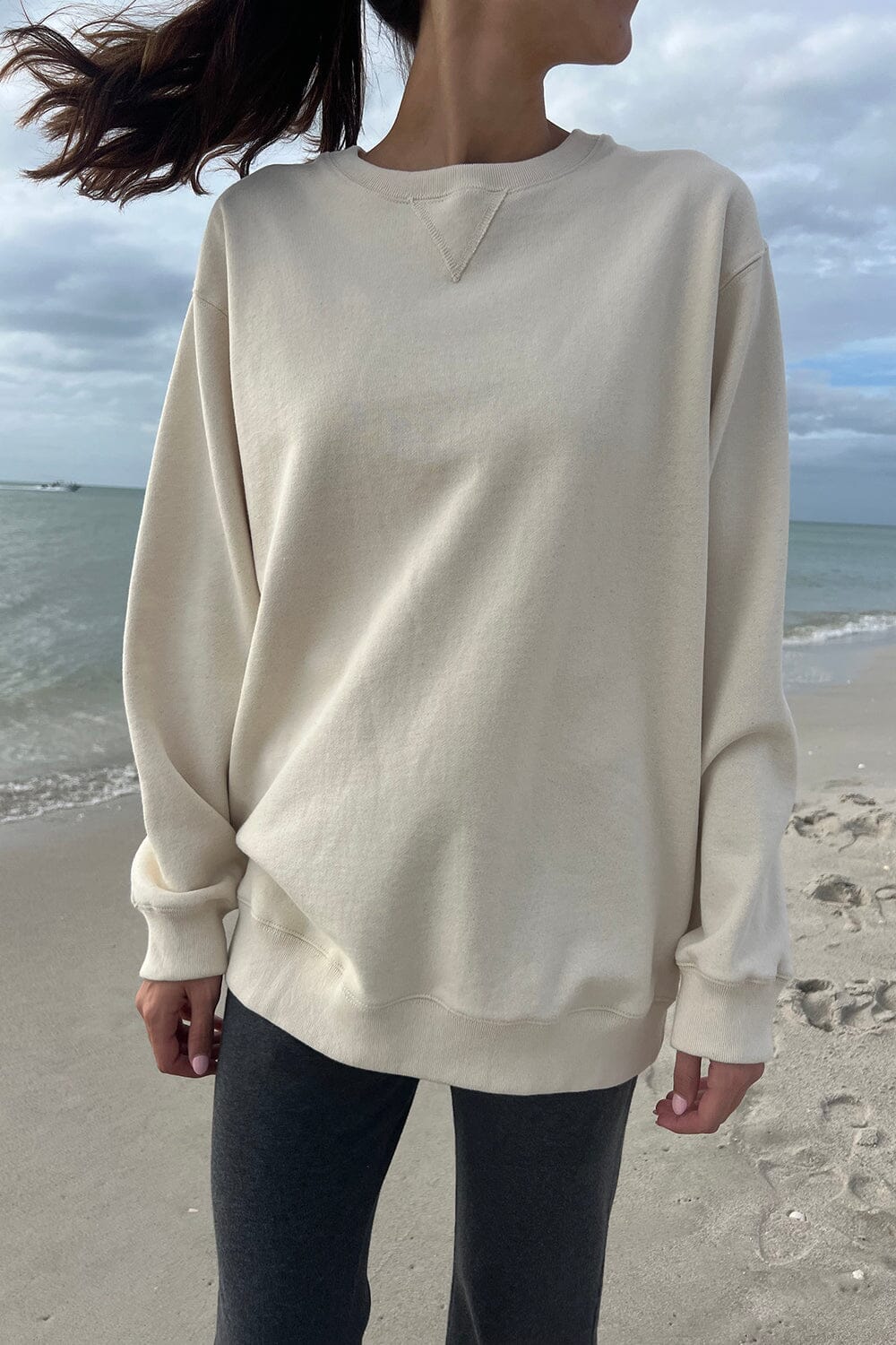 Erica Sweatshirt | Ivory / Oversized Fit