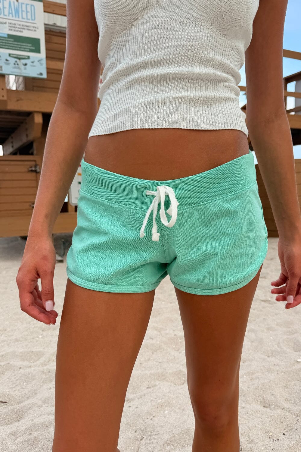 Marcie Sweatshorts | Seafoam Teal / XS/S