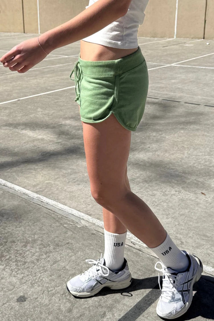 Marcie Sweatshorts | Light Olive Green / XS/S