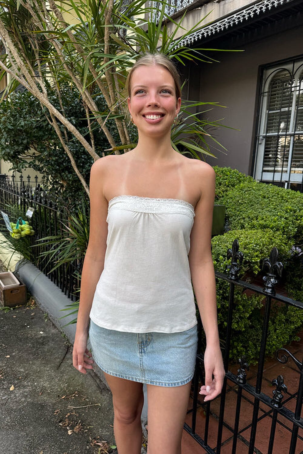 Lucky Tube Top | Cement / XS/S