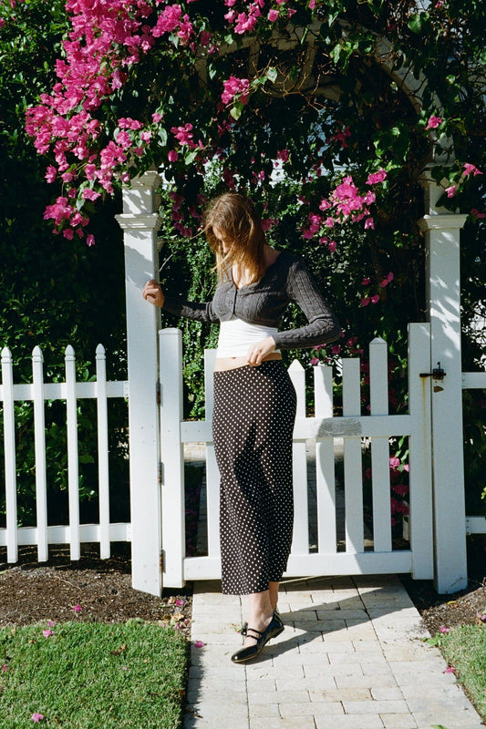 Black with White Polka Dots / XS/S