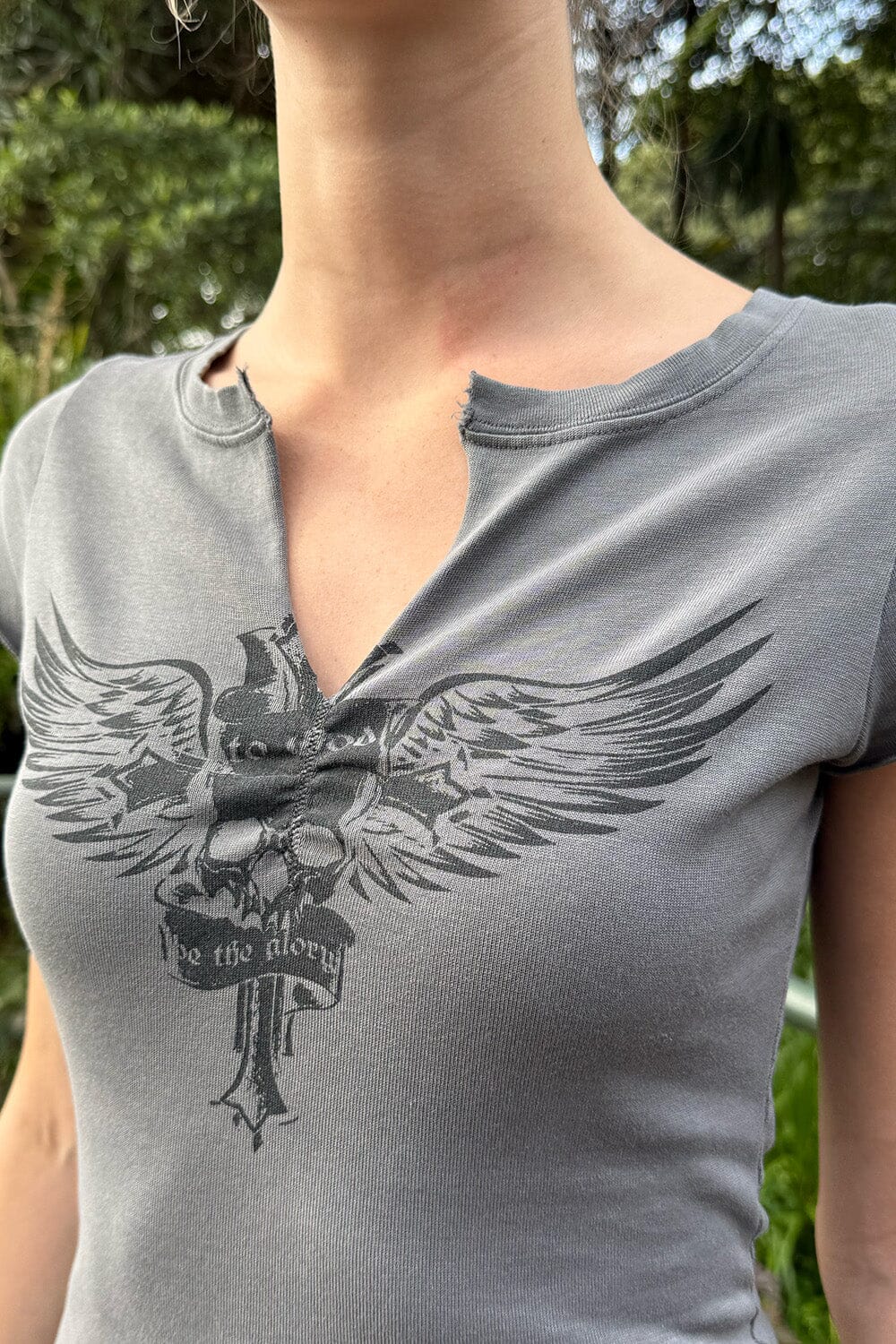 Haut imprimé Mila | Charcoal / XS/S