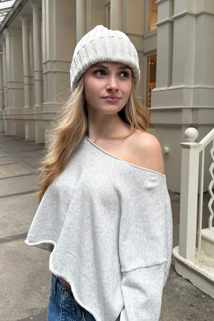 Bonnet en tricot | Silver Grey