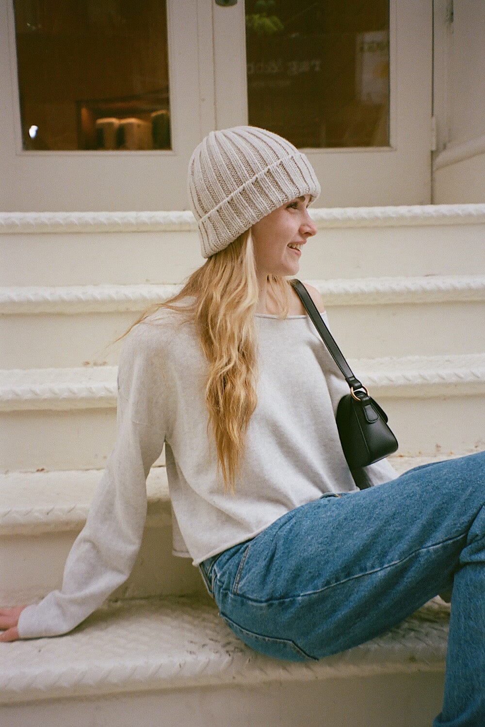 Bonnet en tricot | Silver Grey