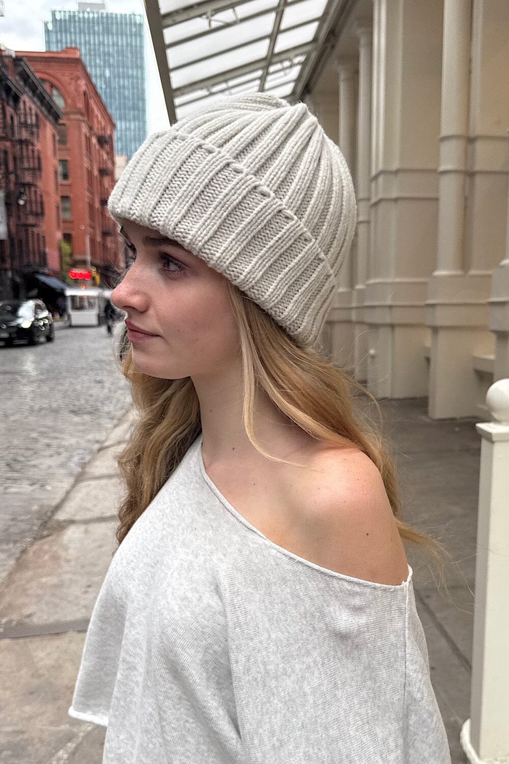 Bonnet en tricot | Silver Grey