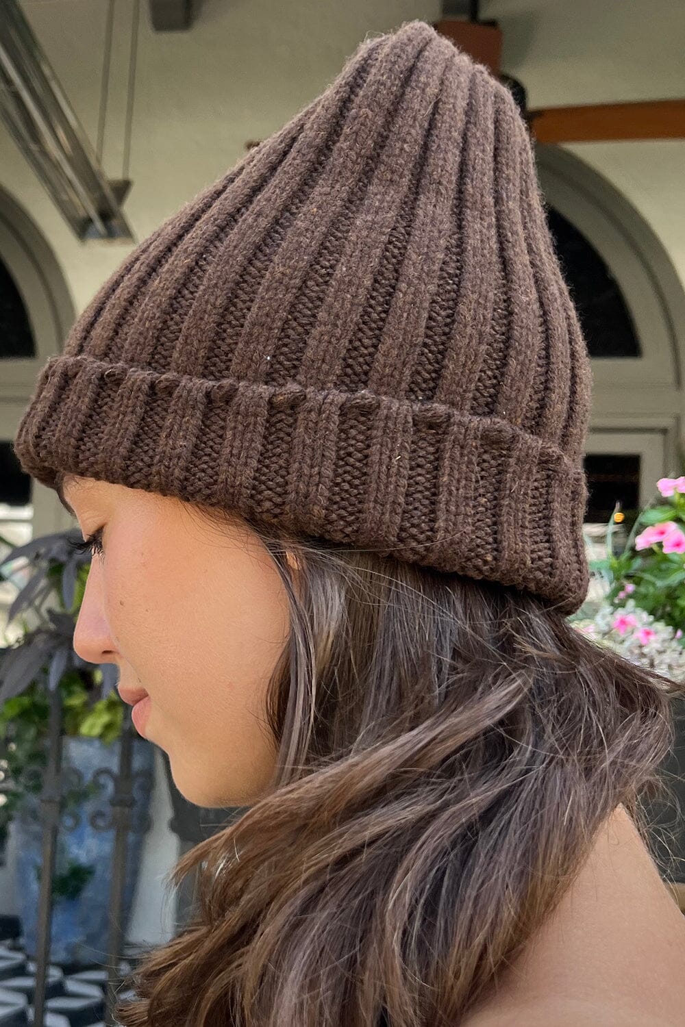 Bonnet en tricot | Dark Brown