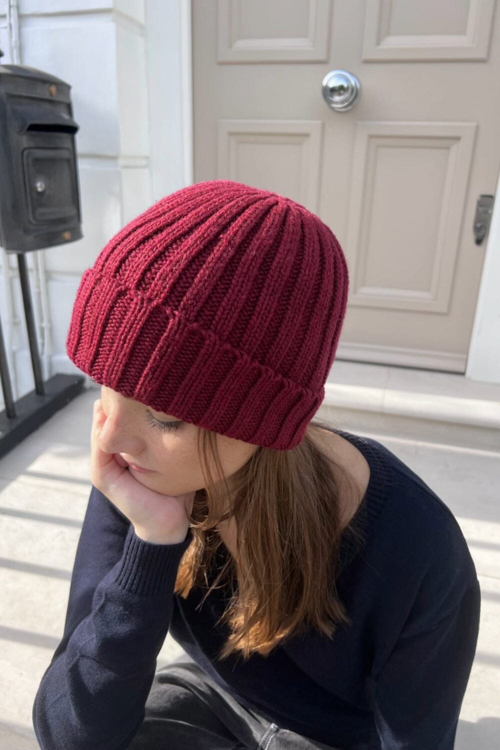 Bonnet en tricot | Burgundy