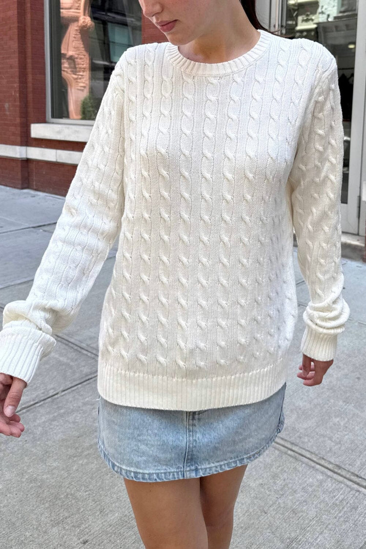 Martha Sweater | White / S/M